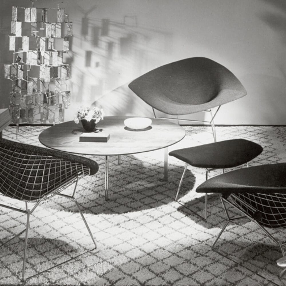 Bertoia Diamond Armchair, Fabric Tess Harley Grey 15