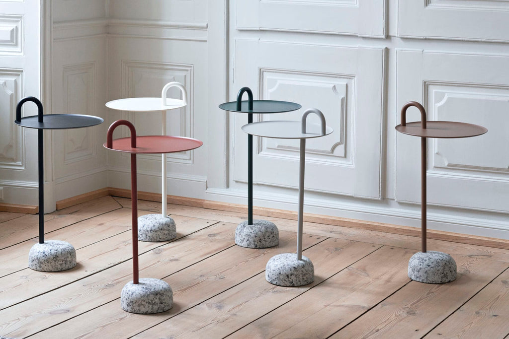 Bowler Granite Base Black Powder Coated Steel Tabletop Ø36