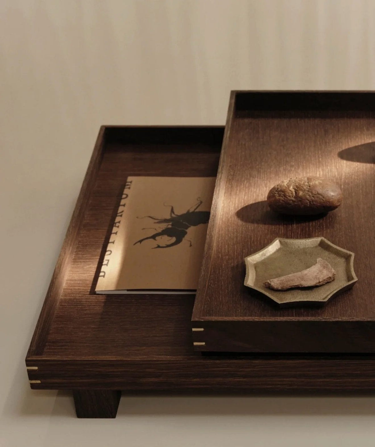 Bon Wooden Tray - Small, Smoked Oak W: 36 x H: 6 x D: 28 cm