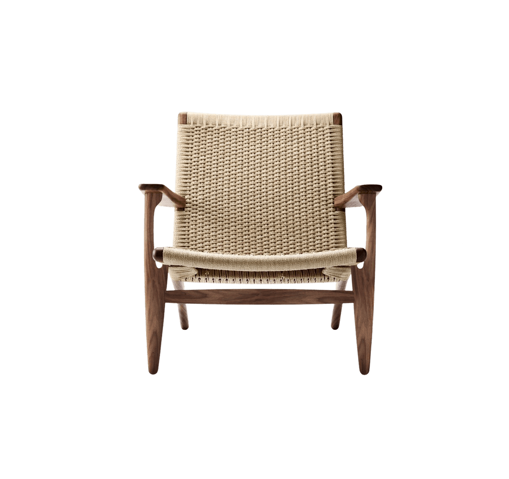 Lounge Seating, CH25, Walnut Oil, Natural Cord