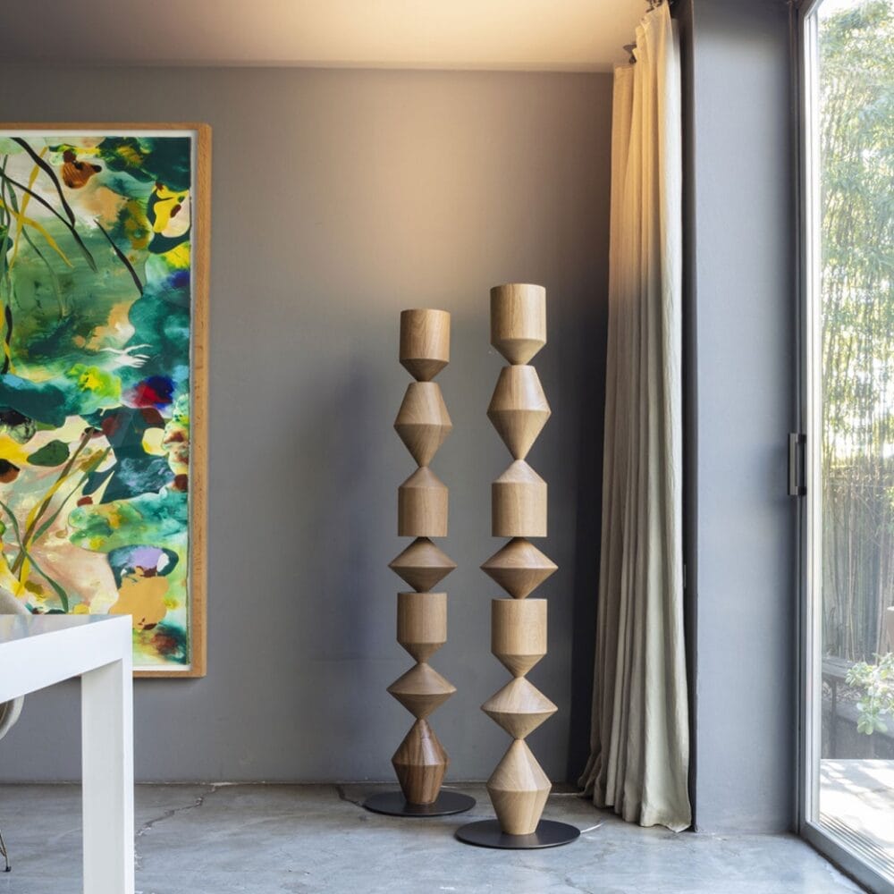 Costantina Floor Lamp, Wood, Ø40 cm