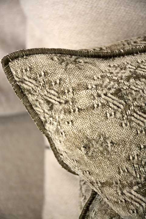 Jacquard Stone Washed Cushion, Kilim Bronze, 40 x 60 cm