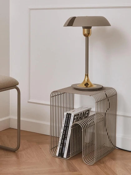 CURVA stool Taupe - L32,4 x W32,4 x H43cm