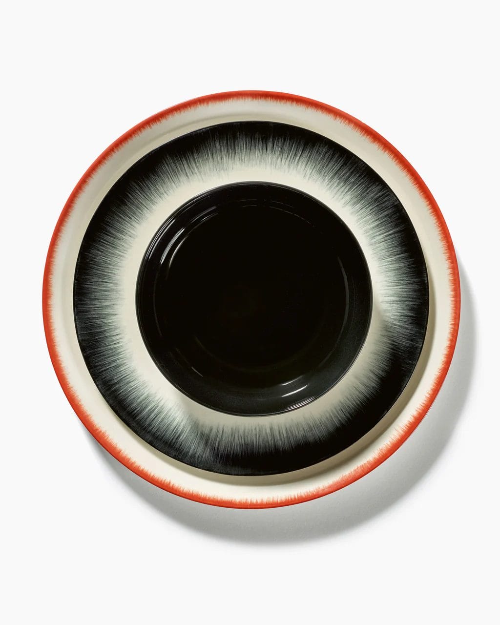 Plate De Off-White/Black Var 4, Ø24 cm