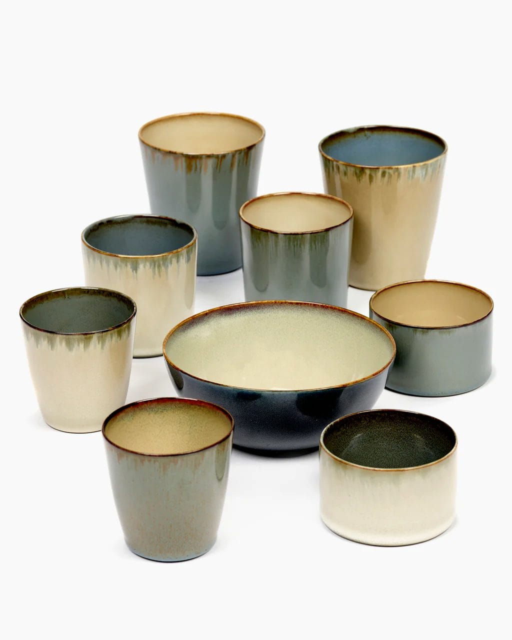 Bowl XL, Misty Grey, Dark Blue, Ø18.4 cm