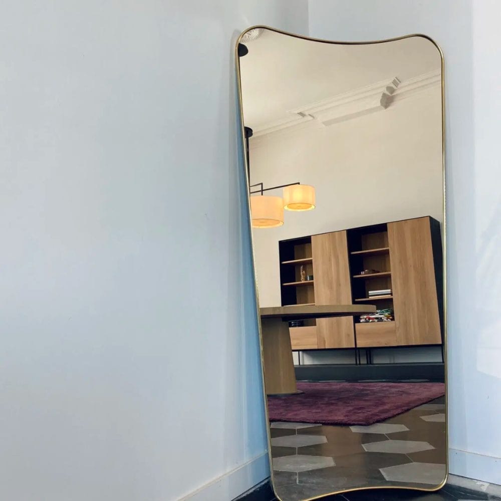F.A. 33 Wall Mirror, Brass