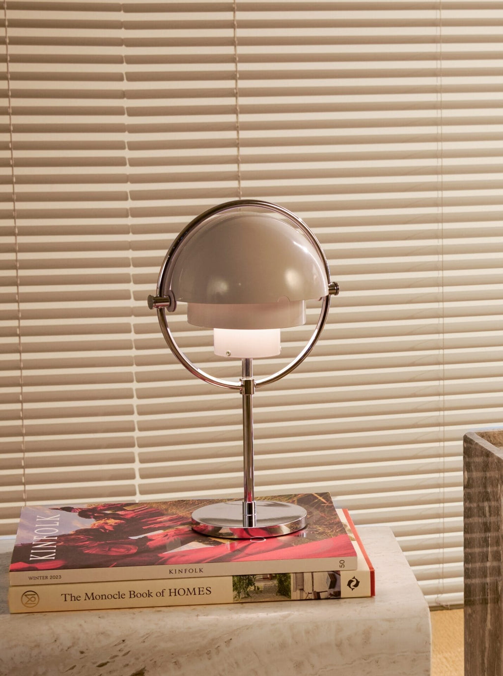 Multi-Lite Portable, Base Chrome, Shade Semi Matt