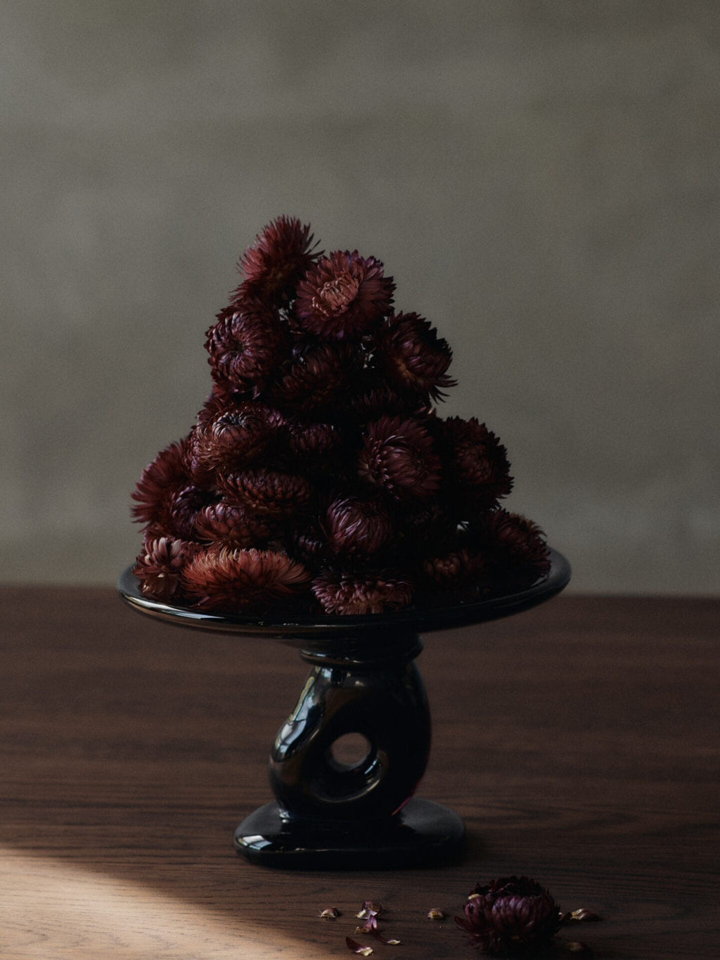 Damo Glass Centrepiece - Small Ø21, Dark Grape