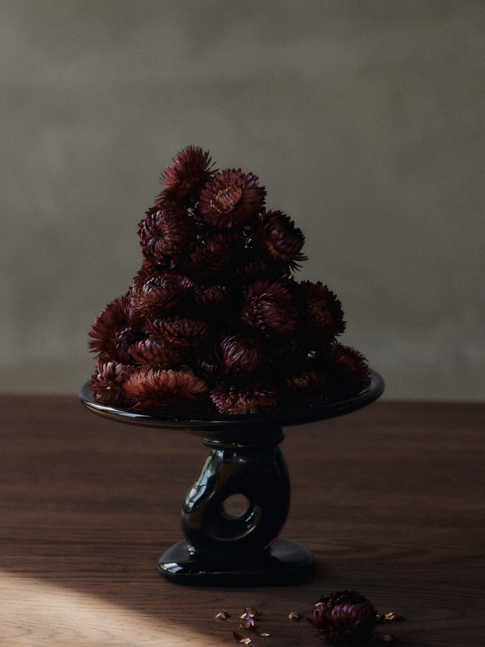 Damo Glass Centrepiece - Small Ø21, Dark Grape