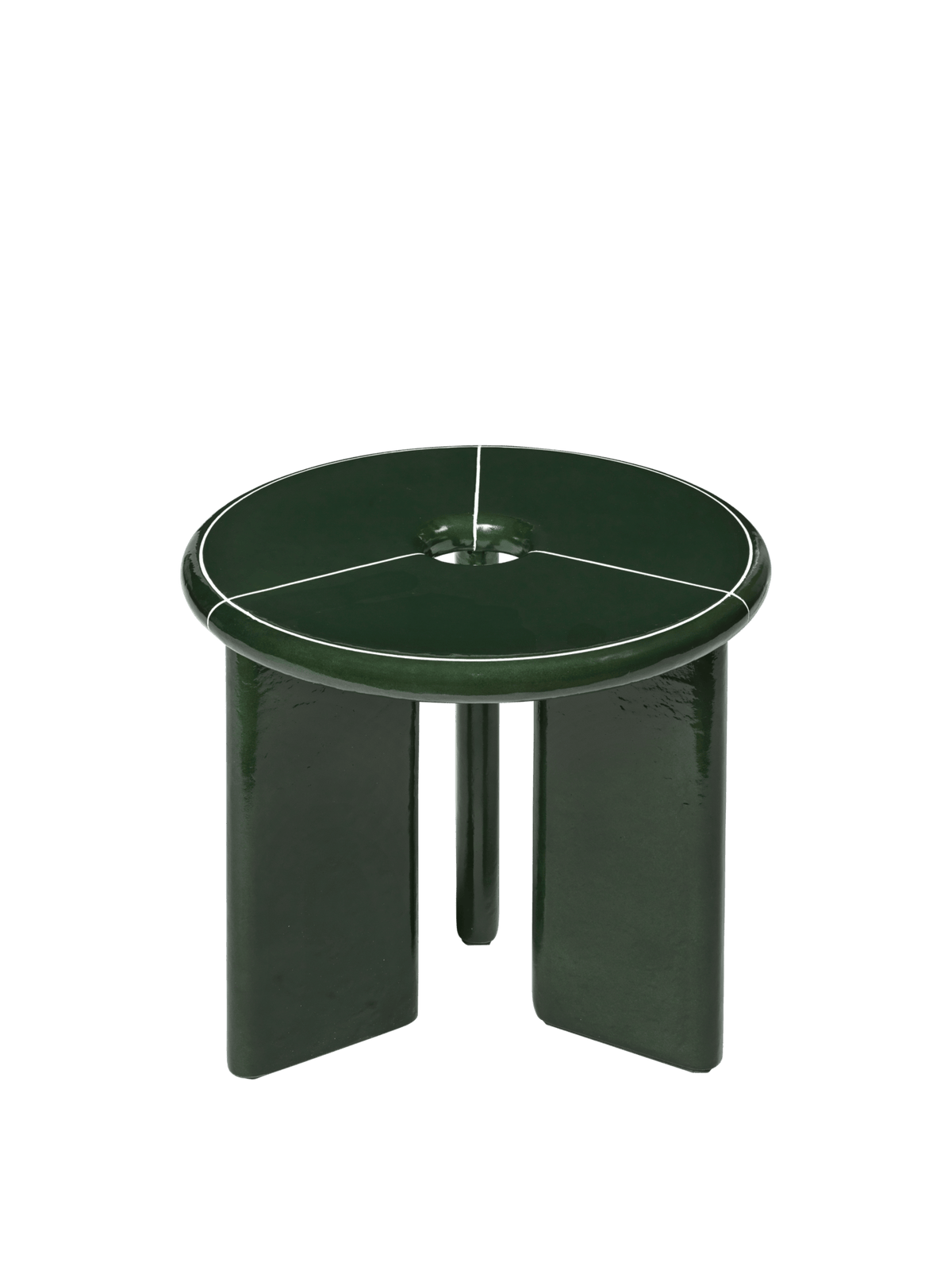 Deya Side Table, Dark Green Ø47 x W47 x H45cm