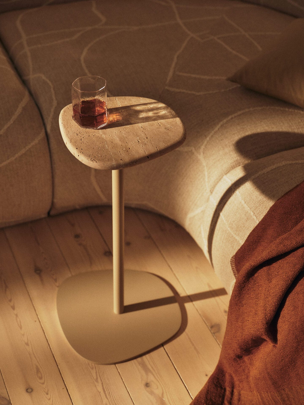 Plyo Accent Table- Light Cashmere, W30.6 x H56 x D30.4cm