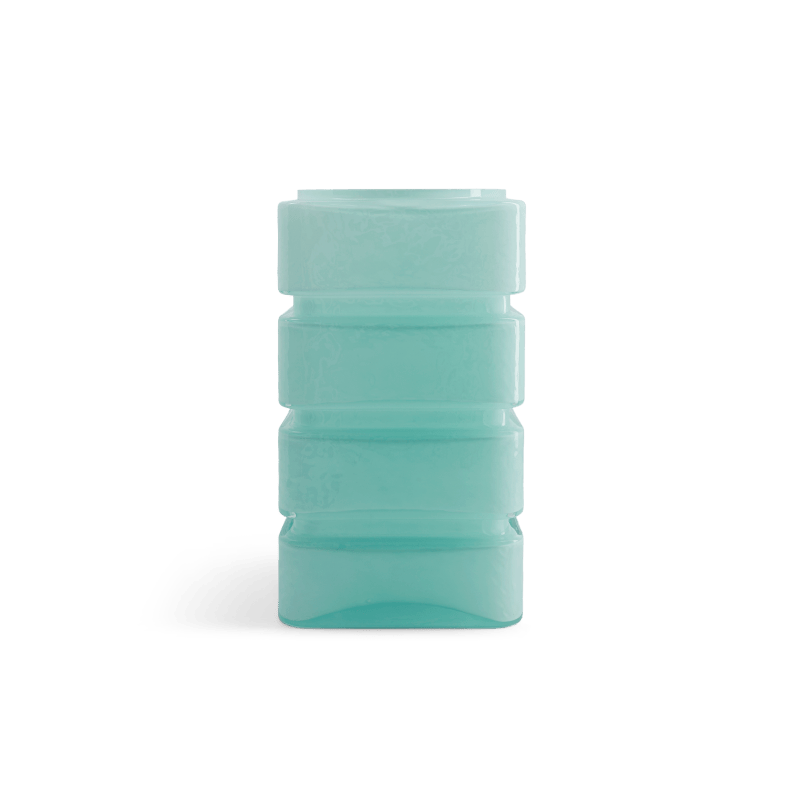 Donna Minty blue opaline glass vase 14x14x H29cm