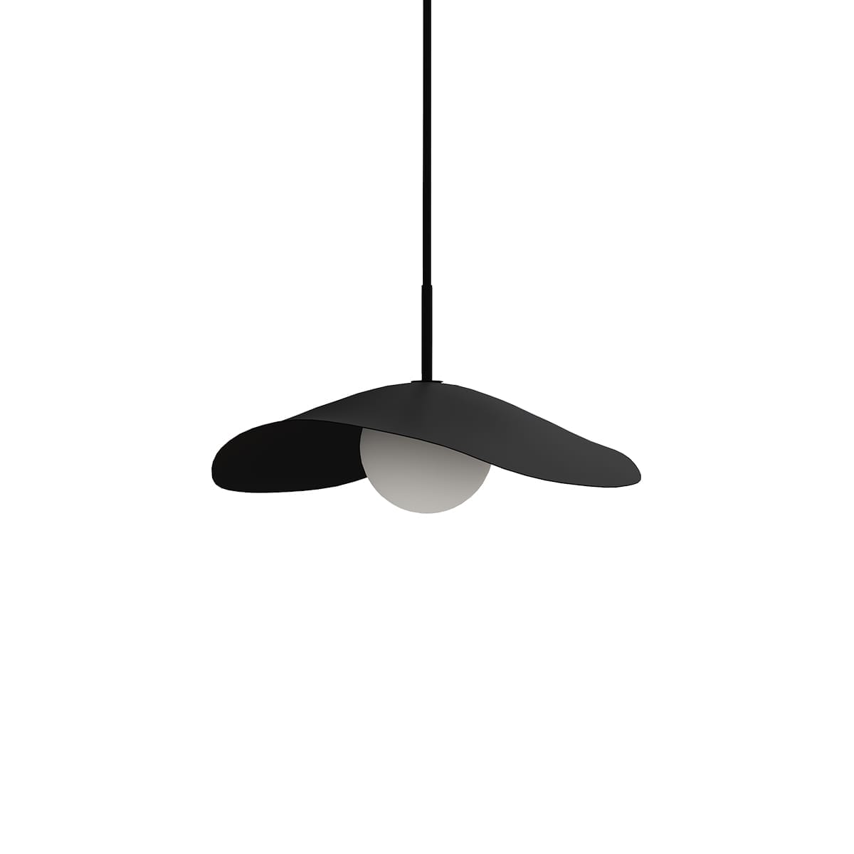 Fuji Pendant Lamp, Small, Aluminium - Burned Black, S 22 CM / W 14,6 CM / H 22 CM