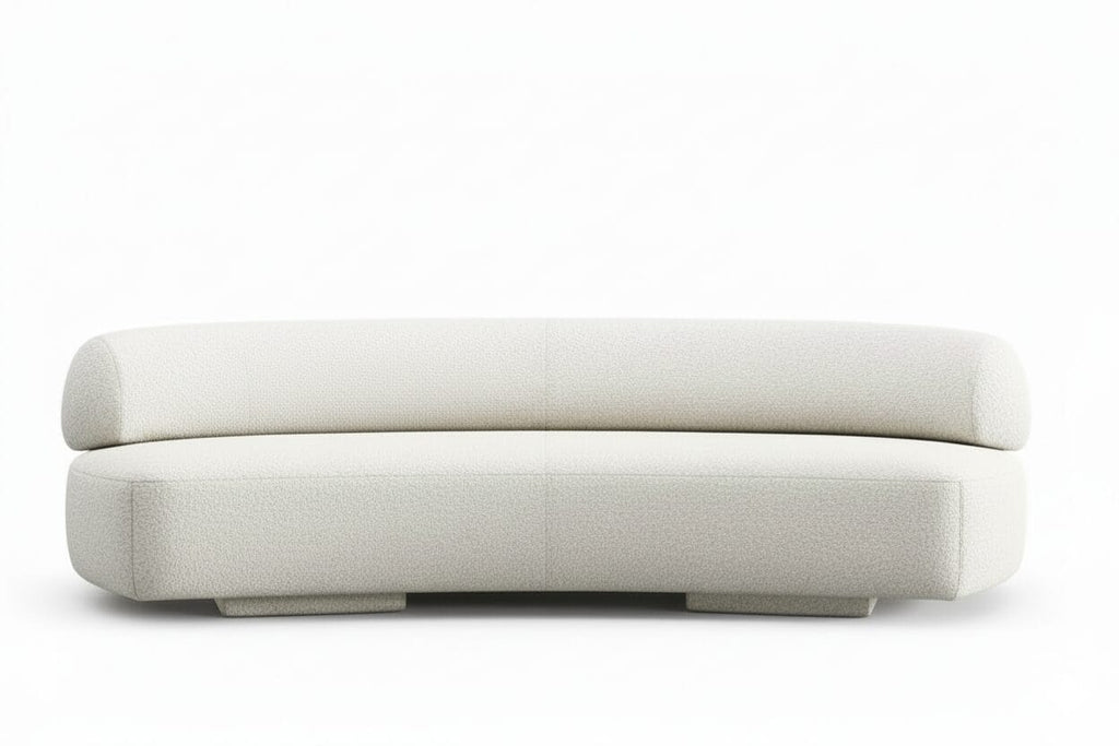 Gogan 3 Seater Sofa, Cat. S, A8840 Orsetto 01 milky white, W310 x D128 x H70 cm
