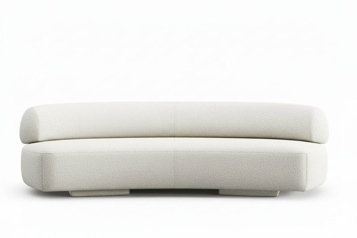 Gogan 3 Seater Sofa, Cat. S, A8840 Orsetto 01 milky white, W310 x D128 x H70 cm