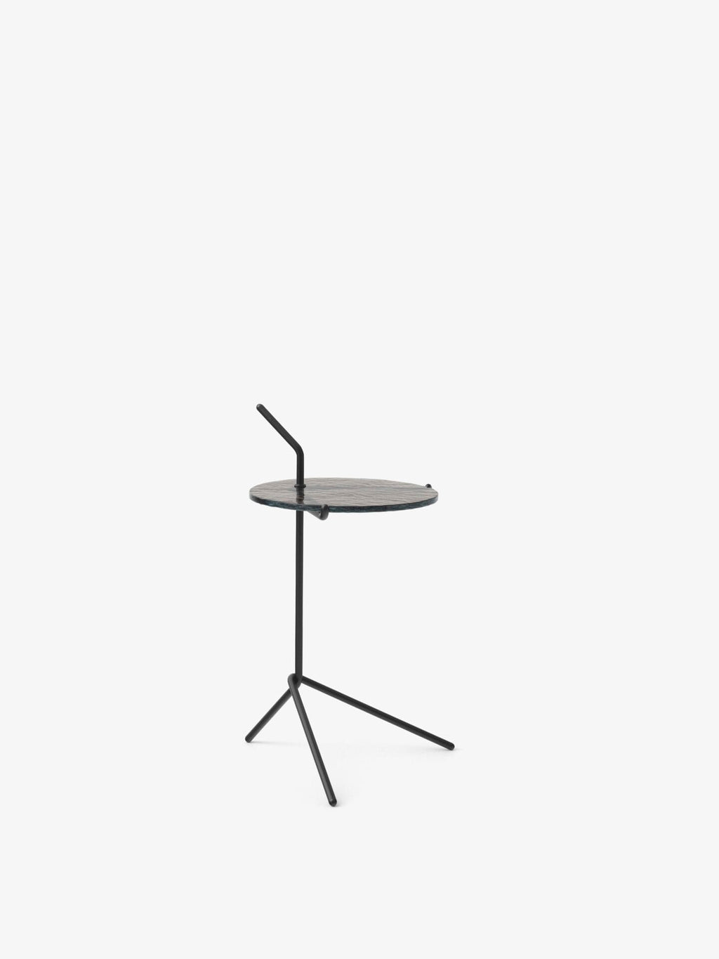 Halten SH9 Side Table, Smoked Glass w. Warm Black, Ø32cm