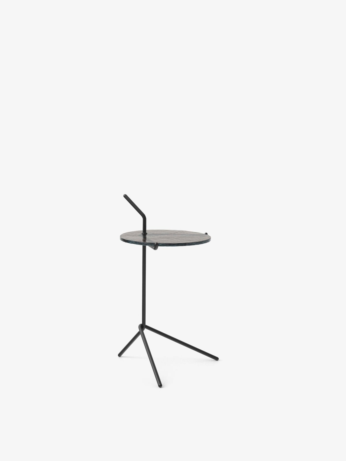 Halten SH9 Side Table, Smoked Glass w. Warm Black, Ø32cm