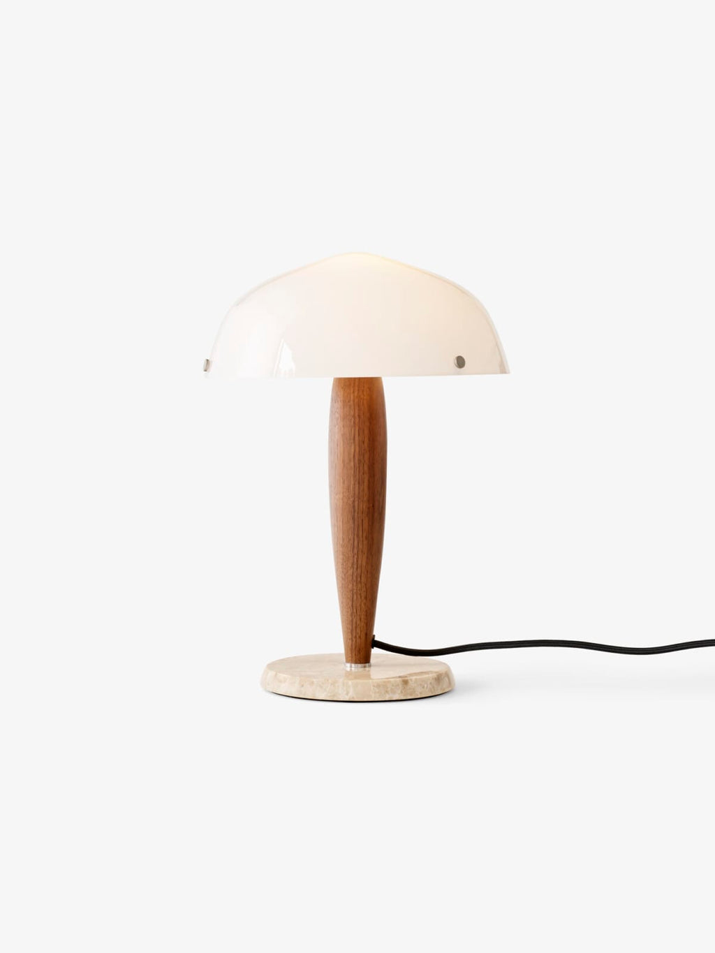 Herman SHY3, Shade, Opal Glass, Base Oiled Walnut, Base Cream Marble