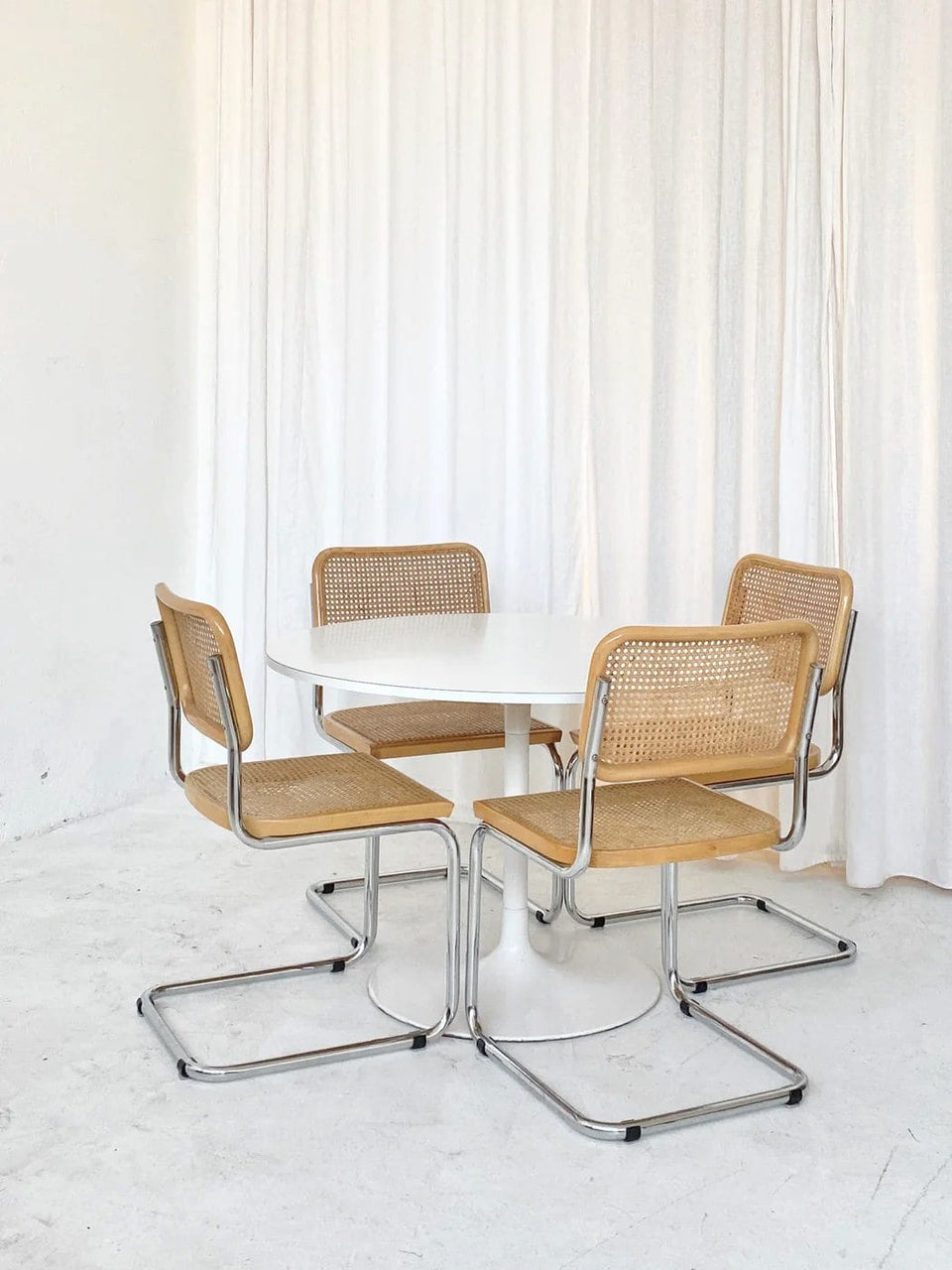 Cesca Contract Chair, Side Chair, Naturel Beech, Polished Chrome