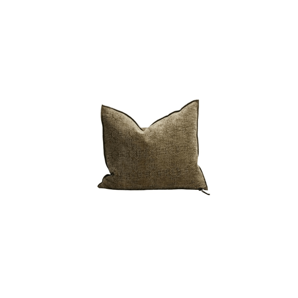 Jacquard Stone Washed Cushion, Kilim Bronze, 50 x 50 cm