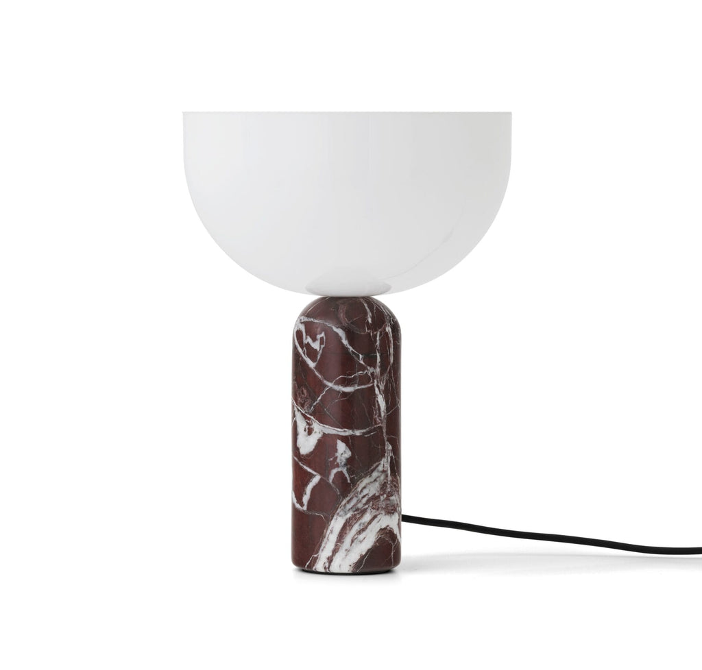 Kizu Table Lamp, Small, Rosso Levanto Marble, Ø25 cm