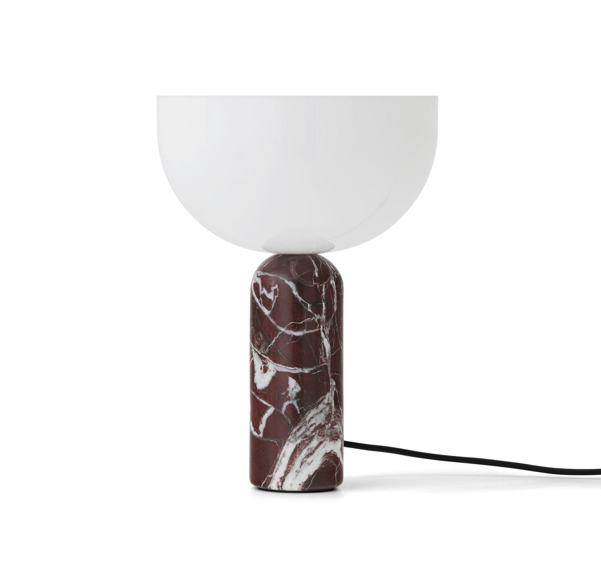 Kizu Table Lamp, Small, Rosso Levanto Marble, Ø25 cm