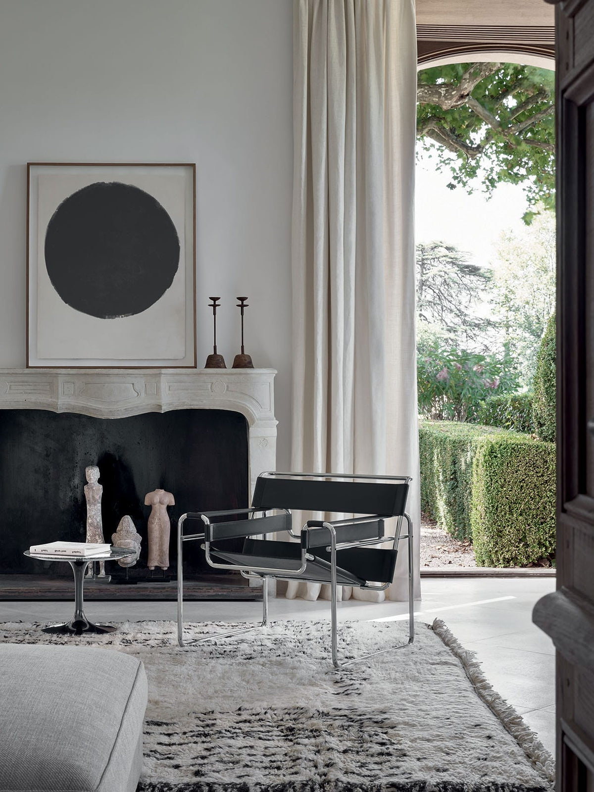 Wassily Lounge Chair, Black Cowhide Leather