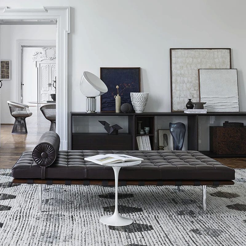 Barcelona Day Bed, Black Leather
