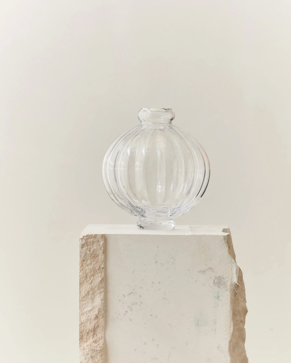Balloon Vase #01, Glass, Clear, Ø6.5