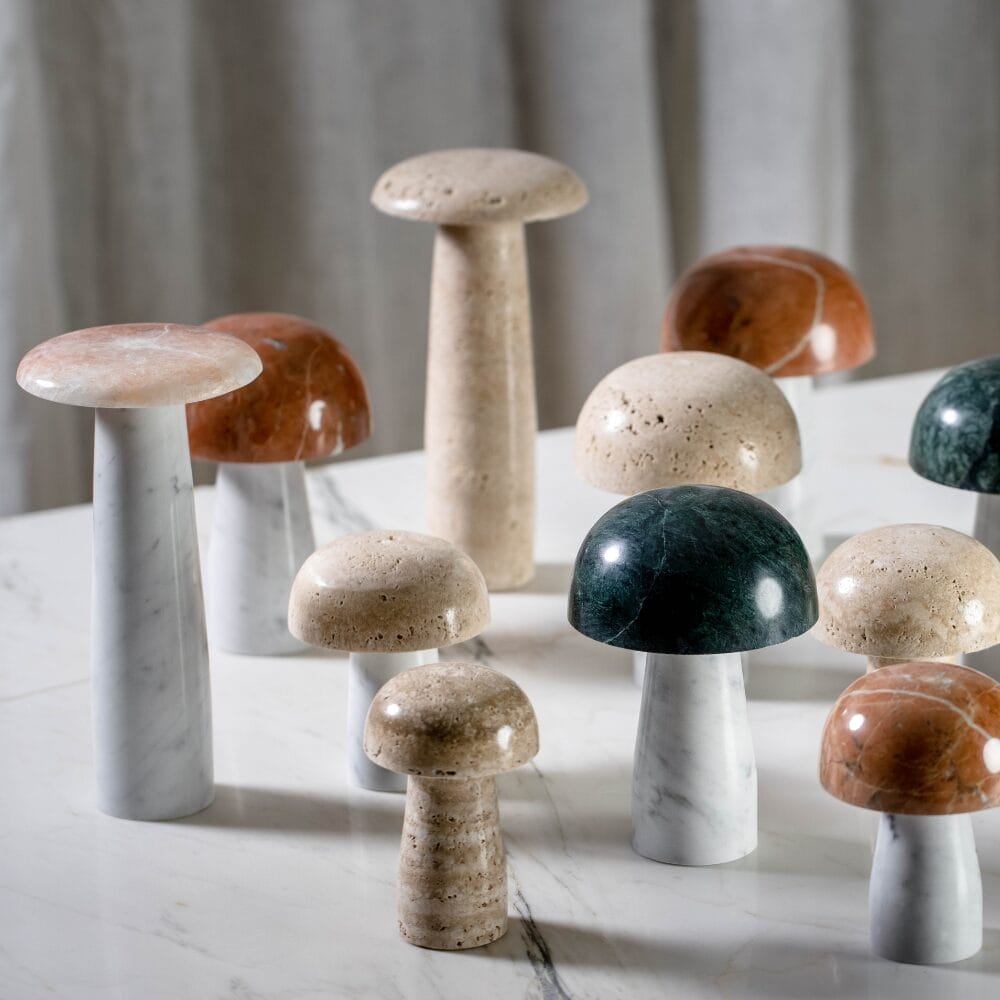 Large Shroom, Rose Aurore, H22 cm