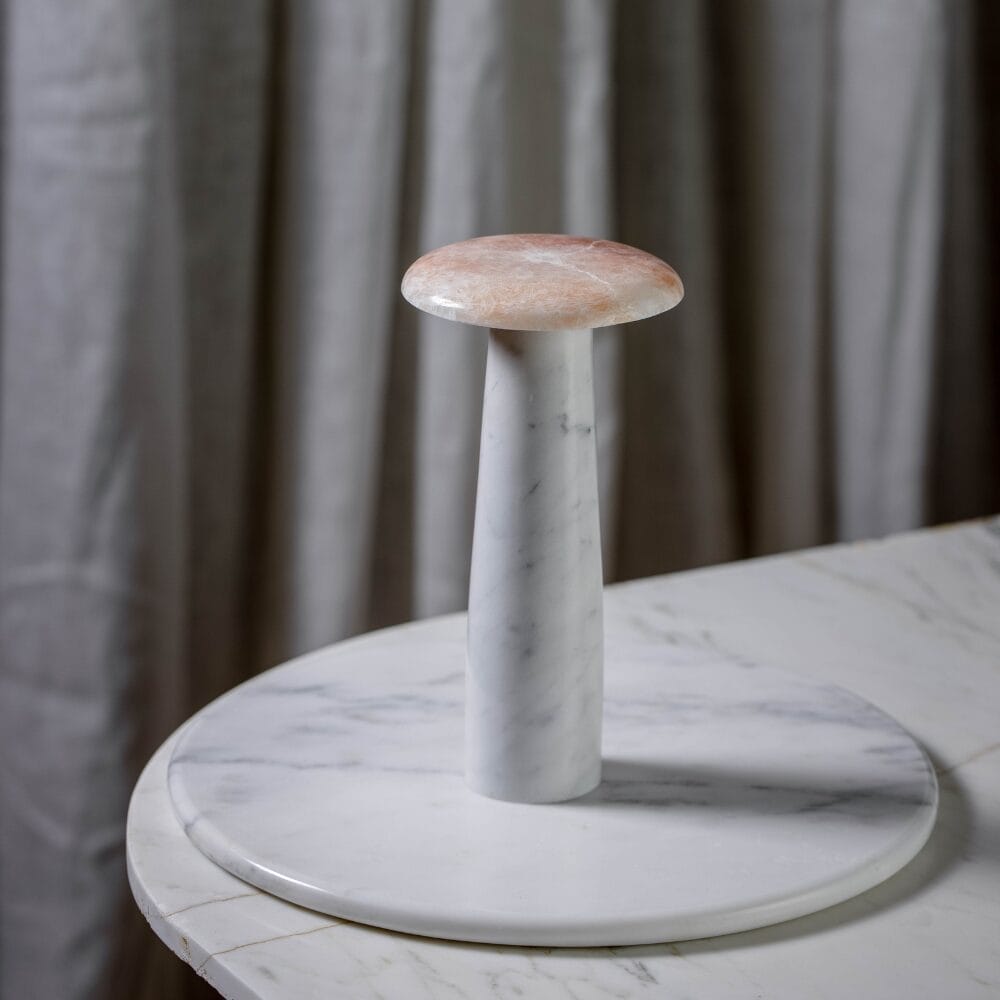 Large Shroom, Rose Aurore, H22 cm
