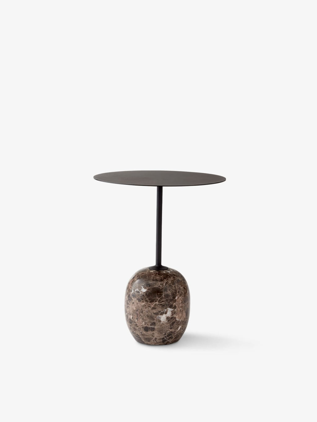 Lato Table LN8, Top Warm Black ,Base Emparador Marble, Round