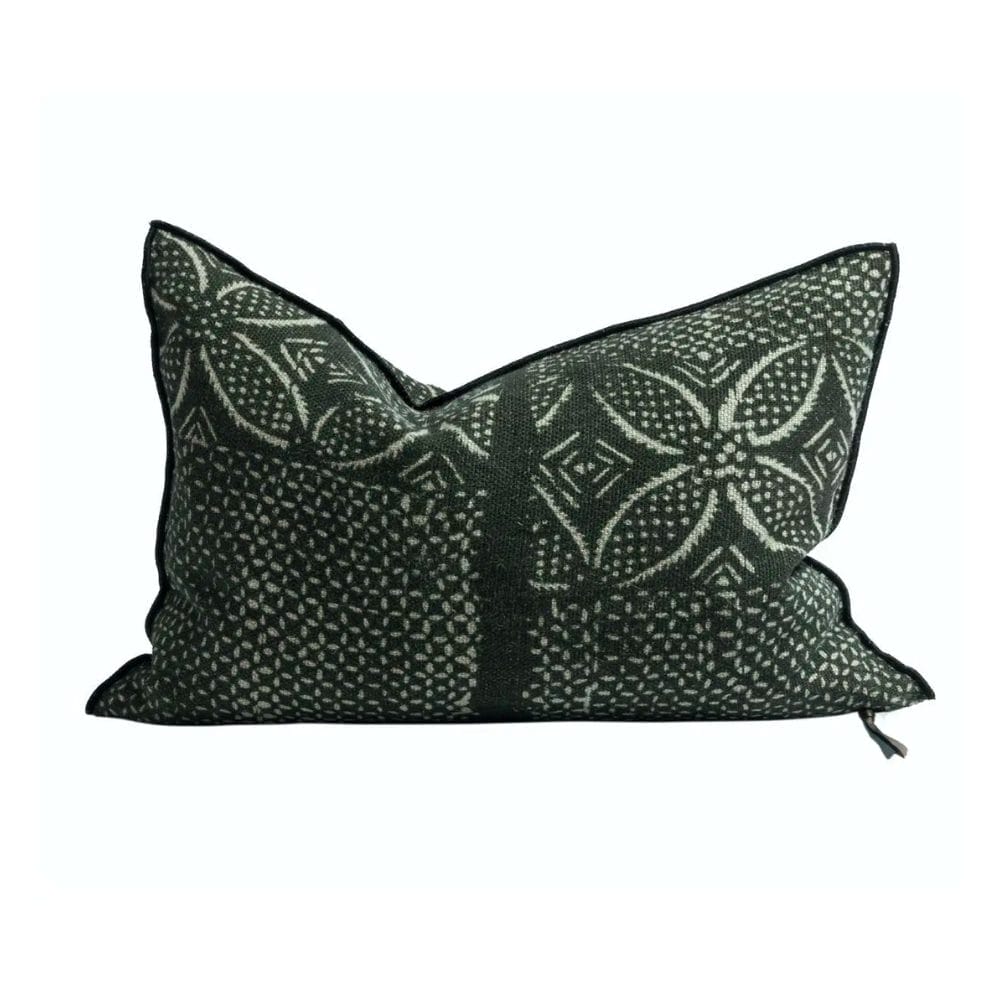 Lin Wabi-Sabi Cushion, Bogolan Charbon, 40 x 60 cm