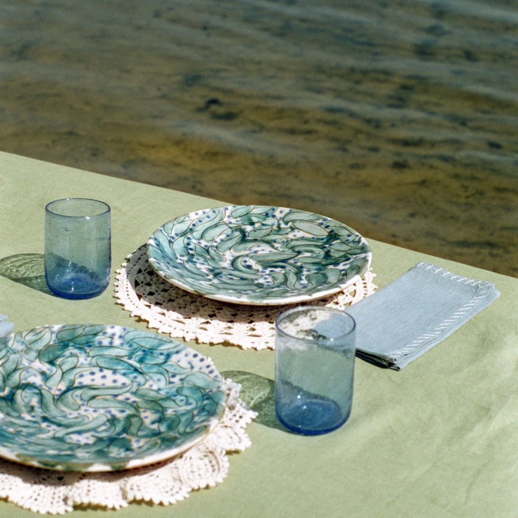 Silsila Round Placemat, Ecru, 40 cm