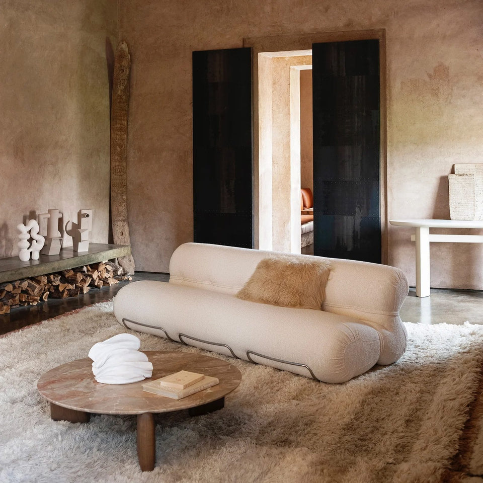 Orsola Sofa, Cat U, Ulmus 01, Chrome frame, 240 cm