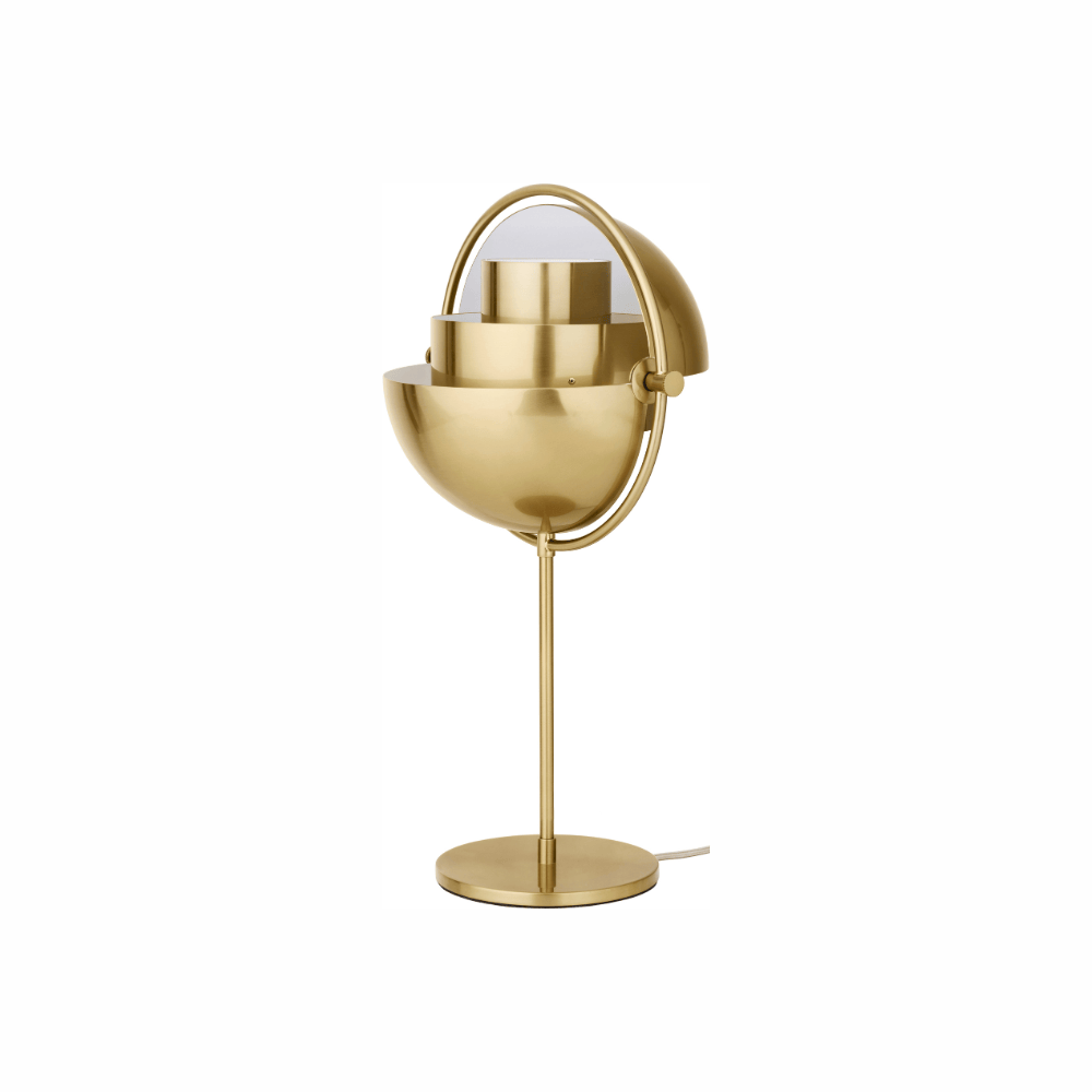 Multi-Lite Table Lamp, Shade Shiny Brass, Base Brass