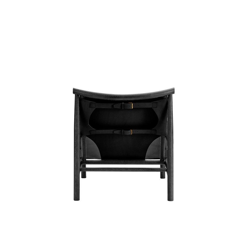 Samurai Chair, FSC Certified Oak, Sørensen Saddle Leather, Black 97137, Frame: Black Oak