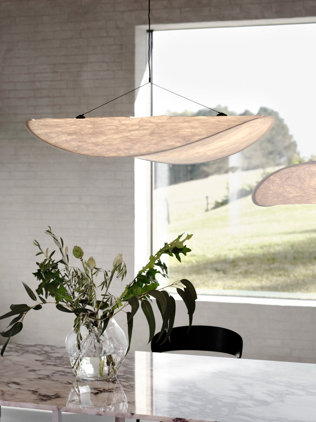 Tense Pendant Lamp, White Tyvek, Ø90 cm