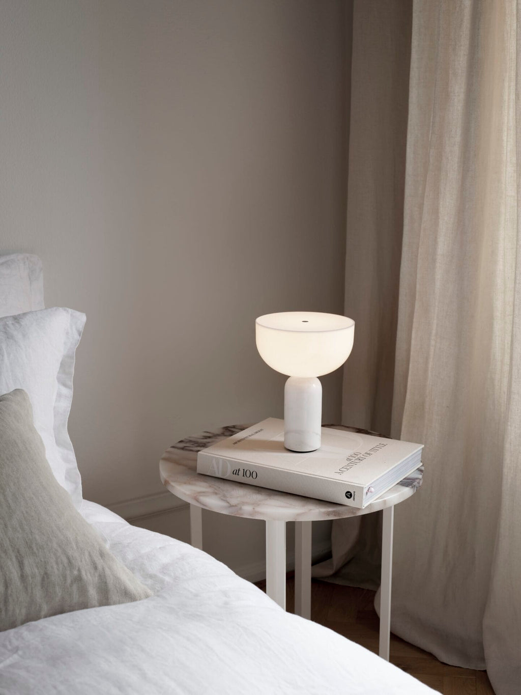 Kizu Portable, White Marble, Ø18 cm