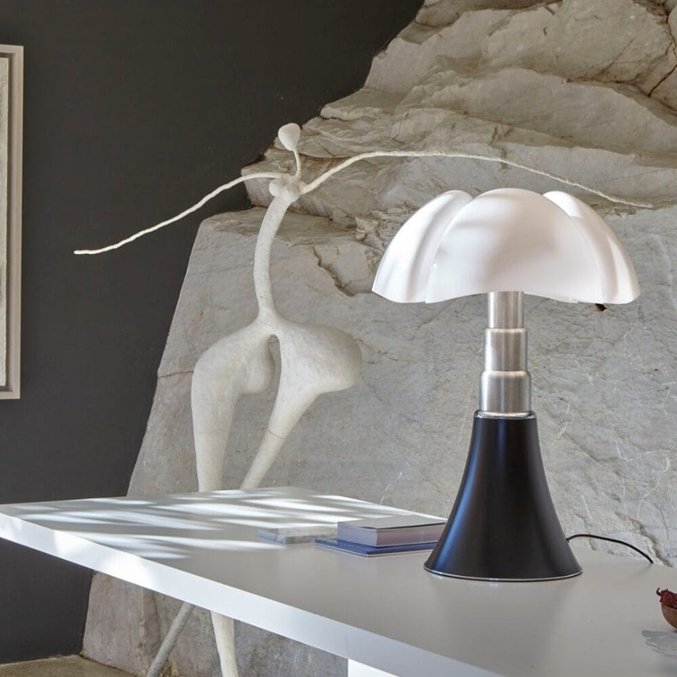 Pipistrello Floor Lamp, Glossy Black D55x H70cm
