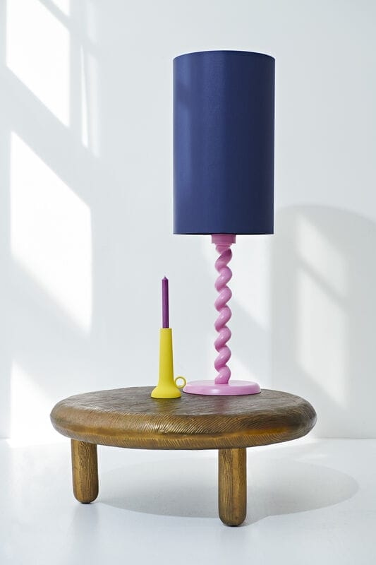 Spartan Candle Holder S, Yellow, H22 cm