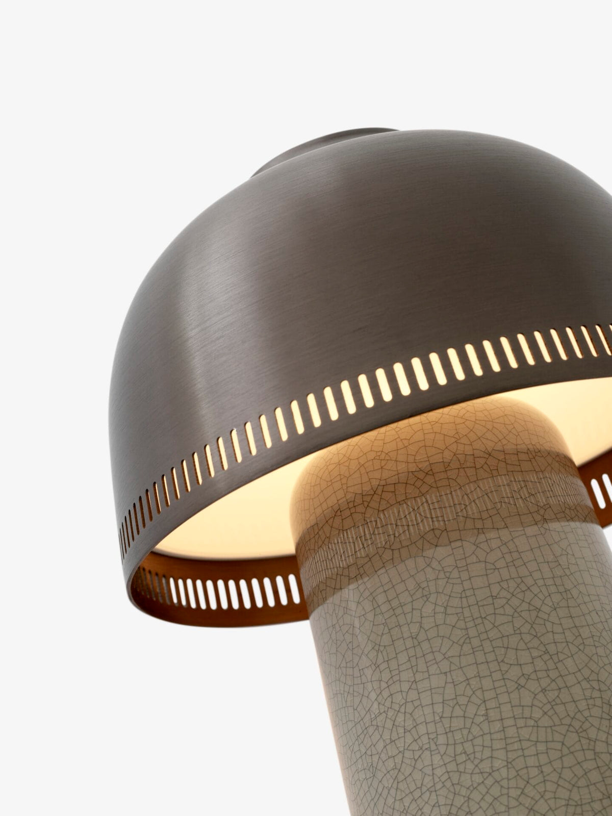 Raku Portable Lamp SH8, Beige Grey & Bronzed