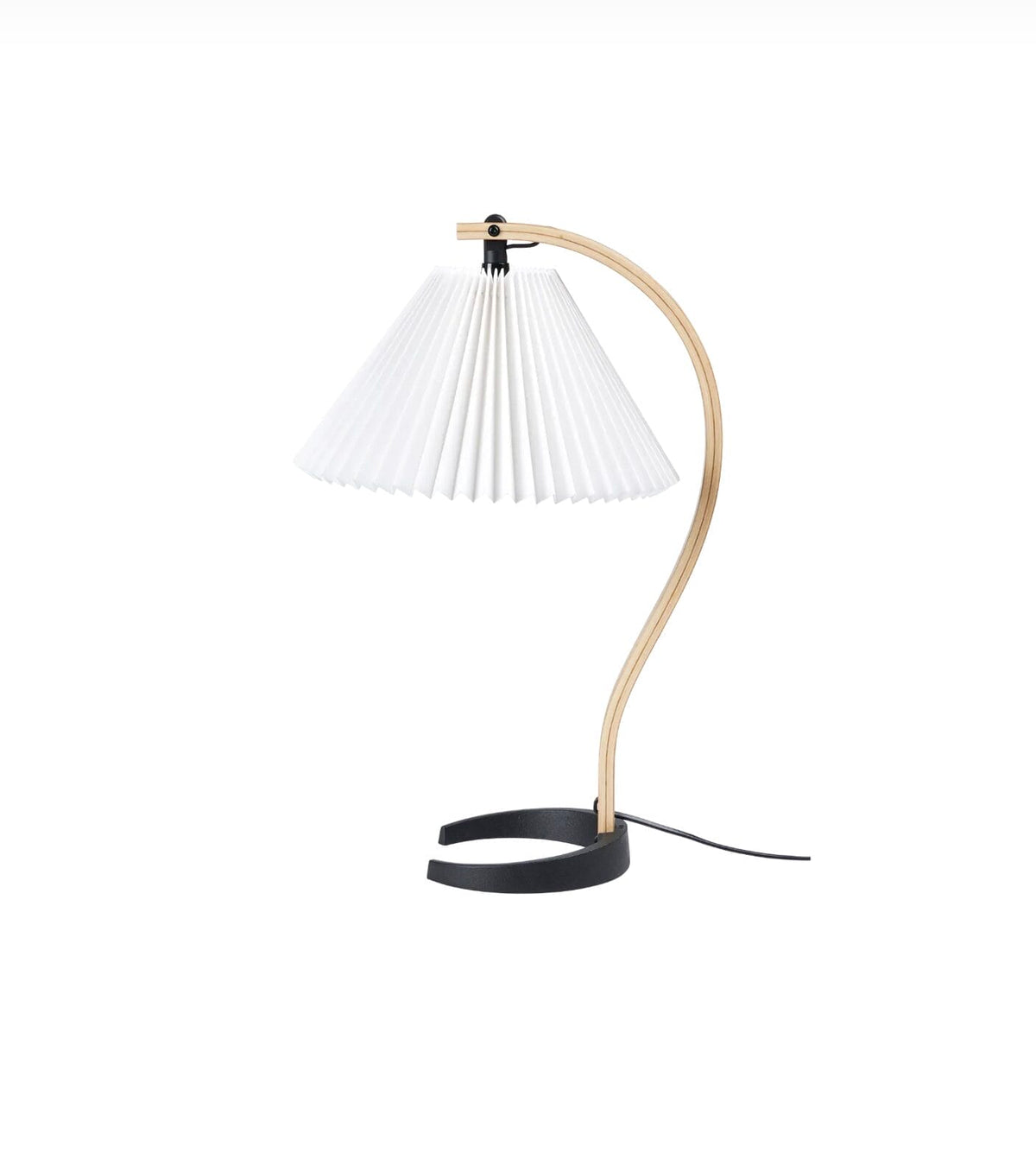 Timberline Table Lamp, Shade: White Canvas, Base Oak/Birch, Base