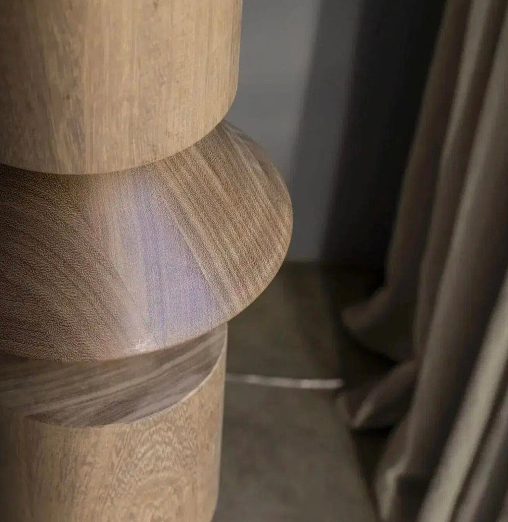 Costantina Floor Lamp, Wood, Ø40 cm