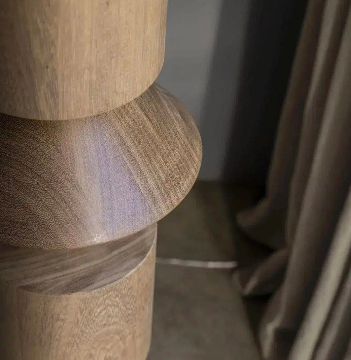 Costantina Floor Lamp, Wood, Ø40 cm