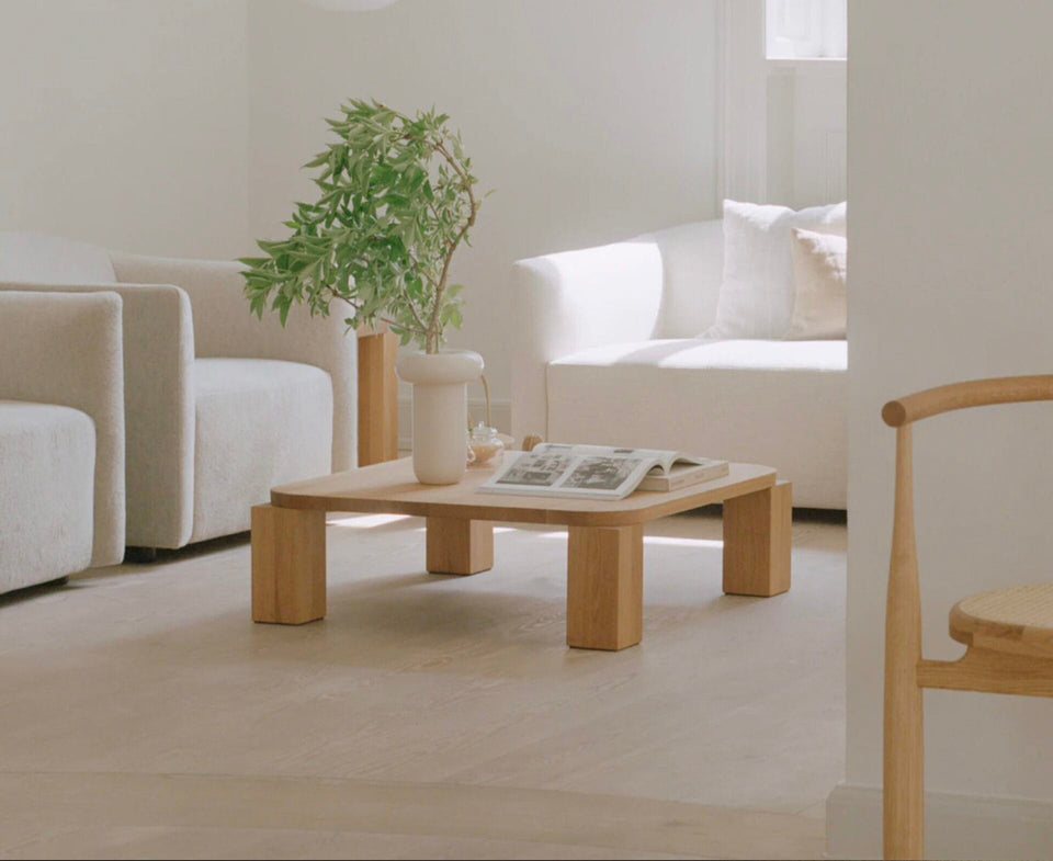 Atlas Coffee Table, Natural Oak, H29 x L82 x D82 cm