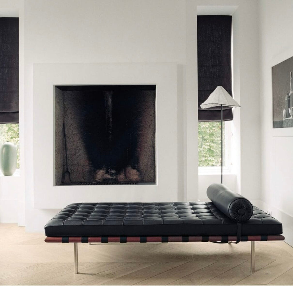 Barcelona Day Bed, Black Leather