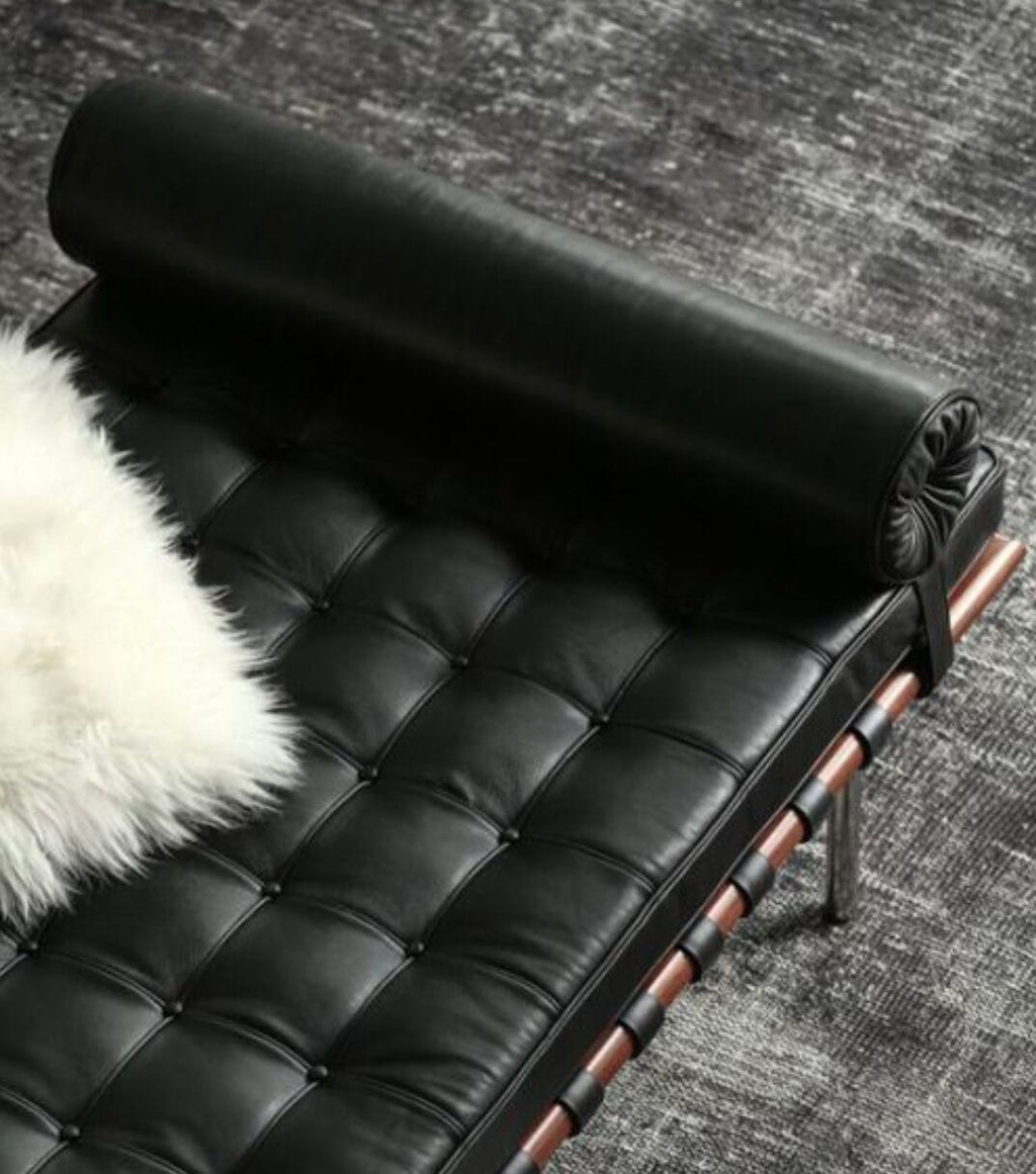 Barcelona Day Bed, Black Leather