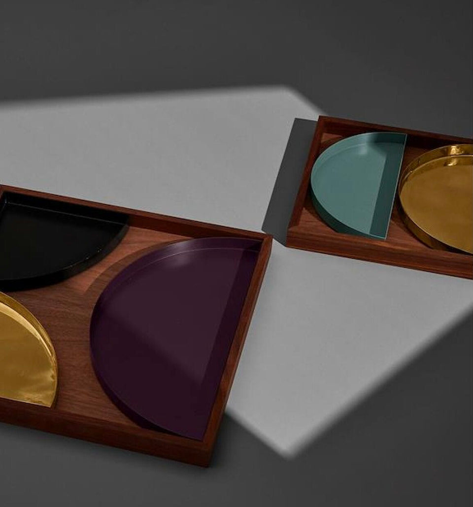 Unity Wooden Tray, Walnut, 24.1 x 24.1 cm