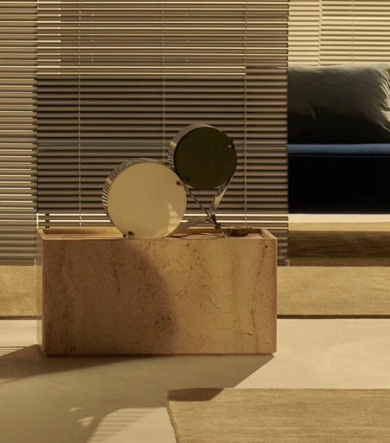 Coppia Table Lamp, Bronze Steel, Ivory & Olive